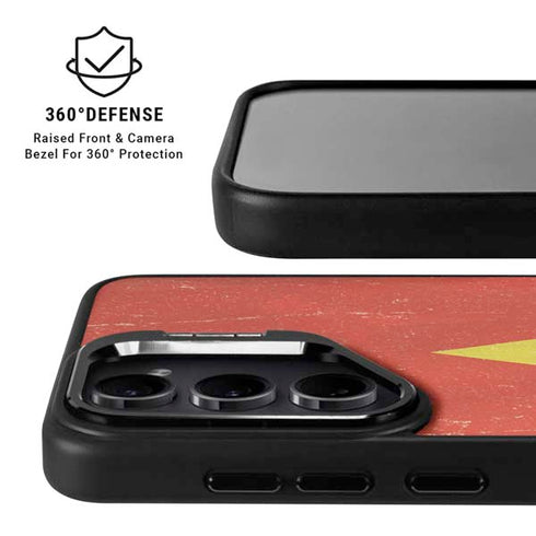 Vietnam Flag Distressed Galaxy S25 Plus Kickstand Case